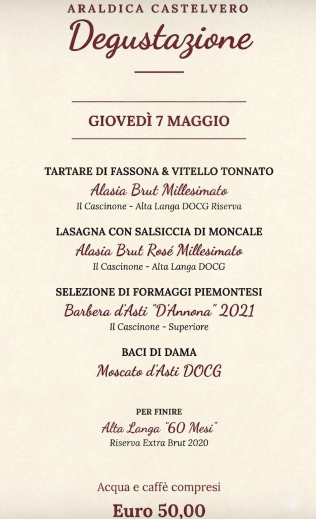 Degustazione al Caffe’ del Borgo Castigli9ne Olona 